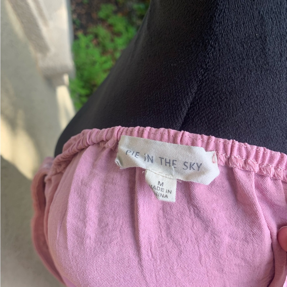 Blush Pink Peasant Mini Dress - Picture 3 of 5